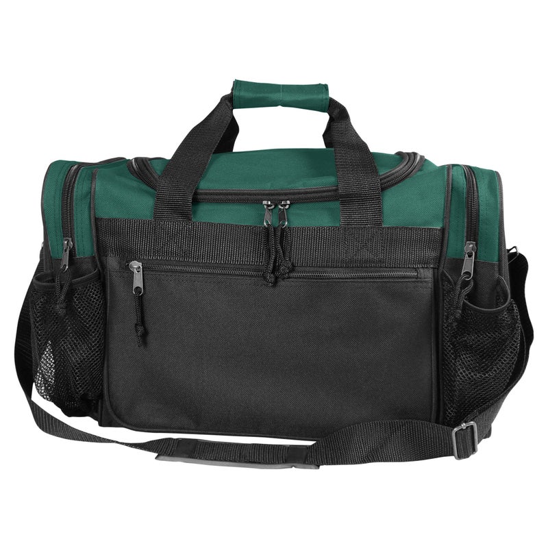 DALIX 17" Duffle Bag Front Mesh Pockets in Green - Image 2